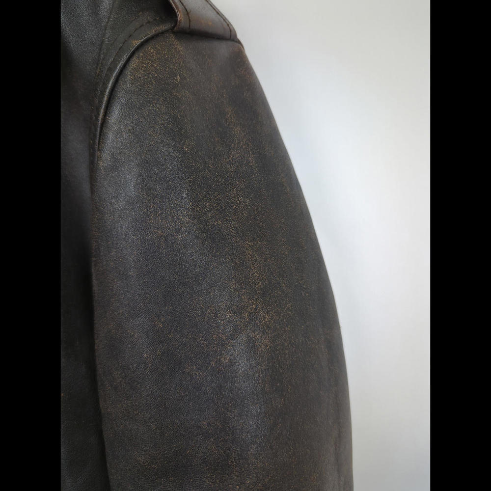 [SOLD] MAISON MARGIELA Men's Sz IT54 US 42 L Black Leather Perfecto Jacket Italy - Picture 6 of 12